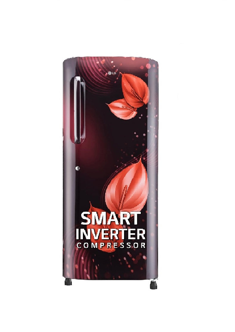 LG GL-B241ASVY 224 Ltrs Direct Cool Single Door Refrigerator, Scarlet  Victoria