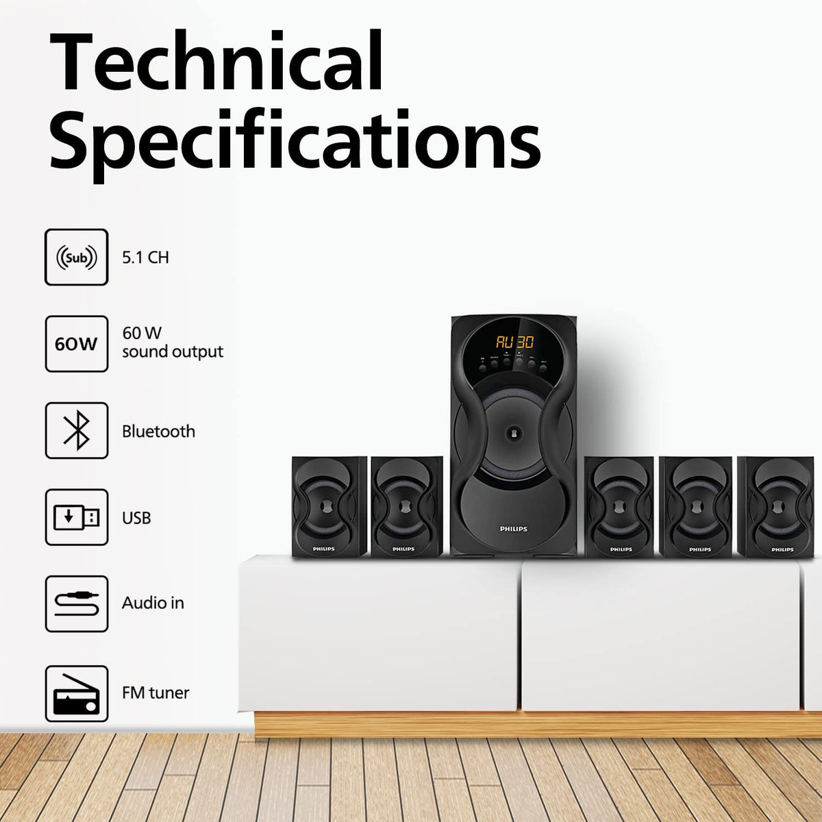 Philips SPA5162B Multimedia Speakers - Main Image