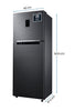 Samsung RT34C4523BX/HL 301 L 3 Star Digital Inverter Frost-Free Double Door Refrigerator (Luxe Black)
