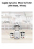 Sujata Dynamix DX Mixer Grinder, 900W, 3 Jars, White