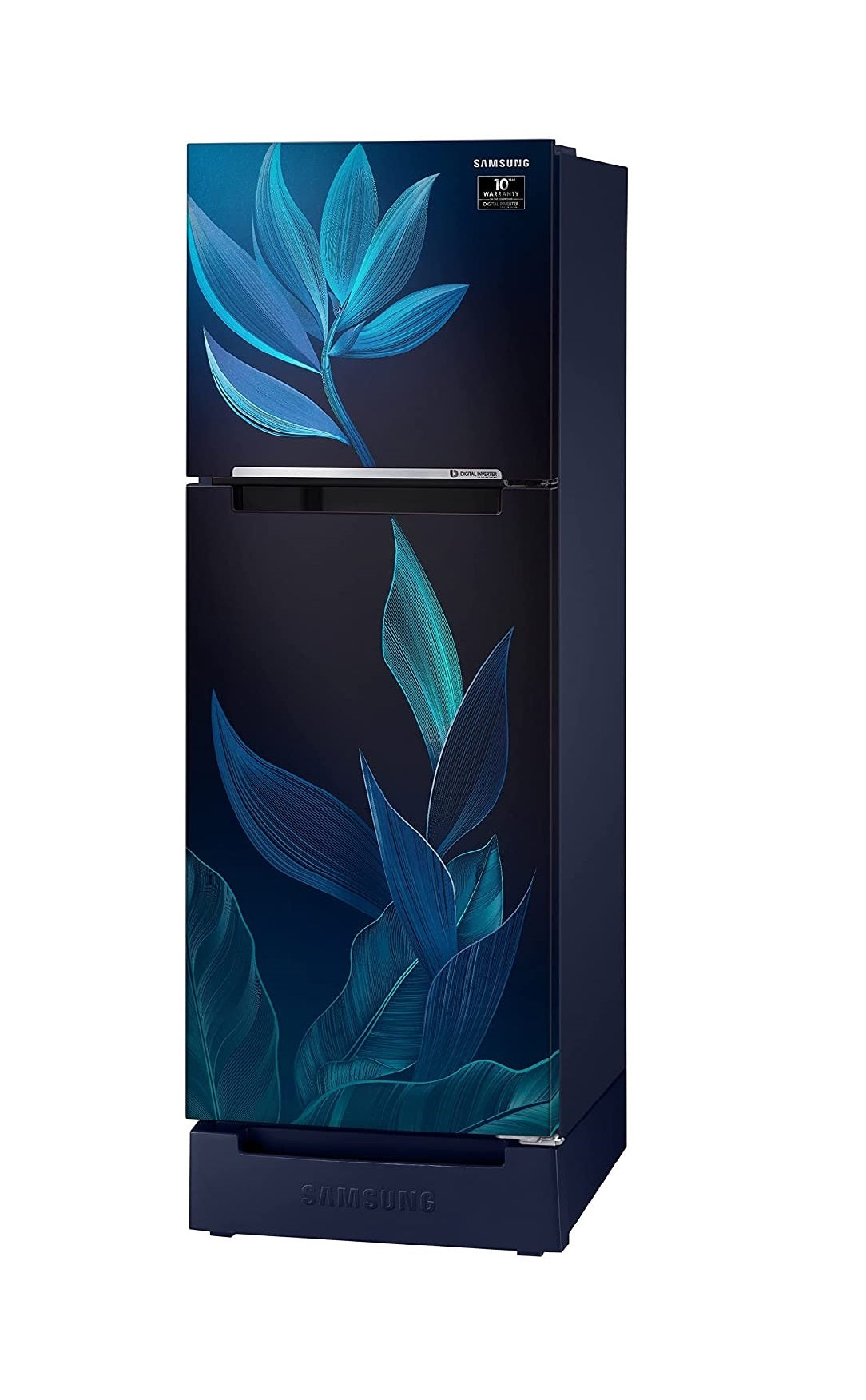 Samsung RT28C31429U/HL 236L 2 Star Inverter Frost-Free Double Door Refrigerator, Paradise Bloom Blue