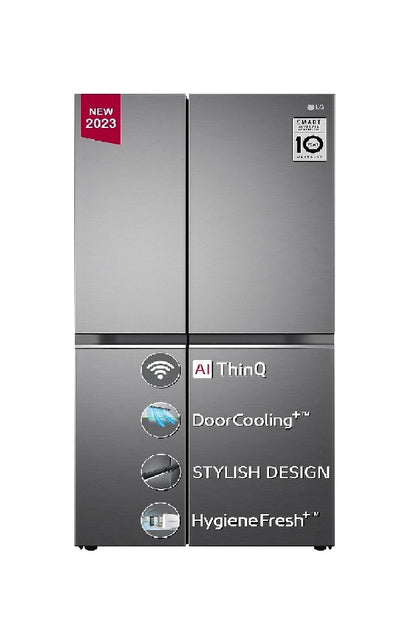 LG GL-B257EPZX 655L Frost-Free Side-By-Side Refrigerator (Shiny Steel)