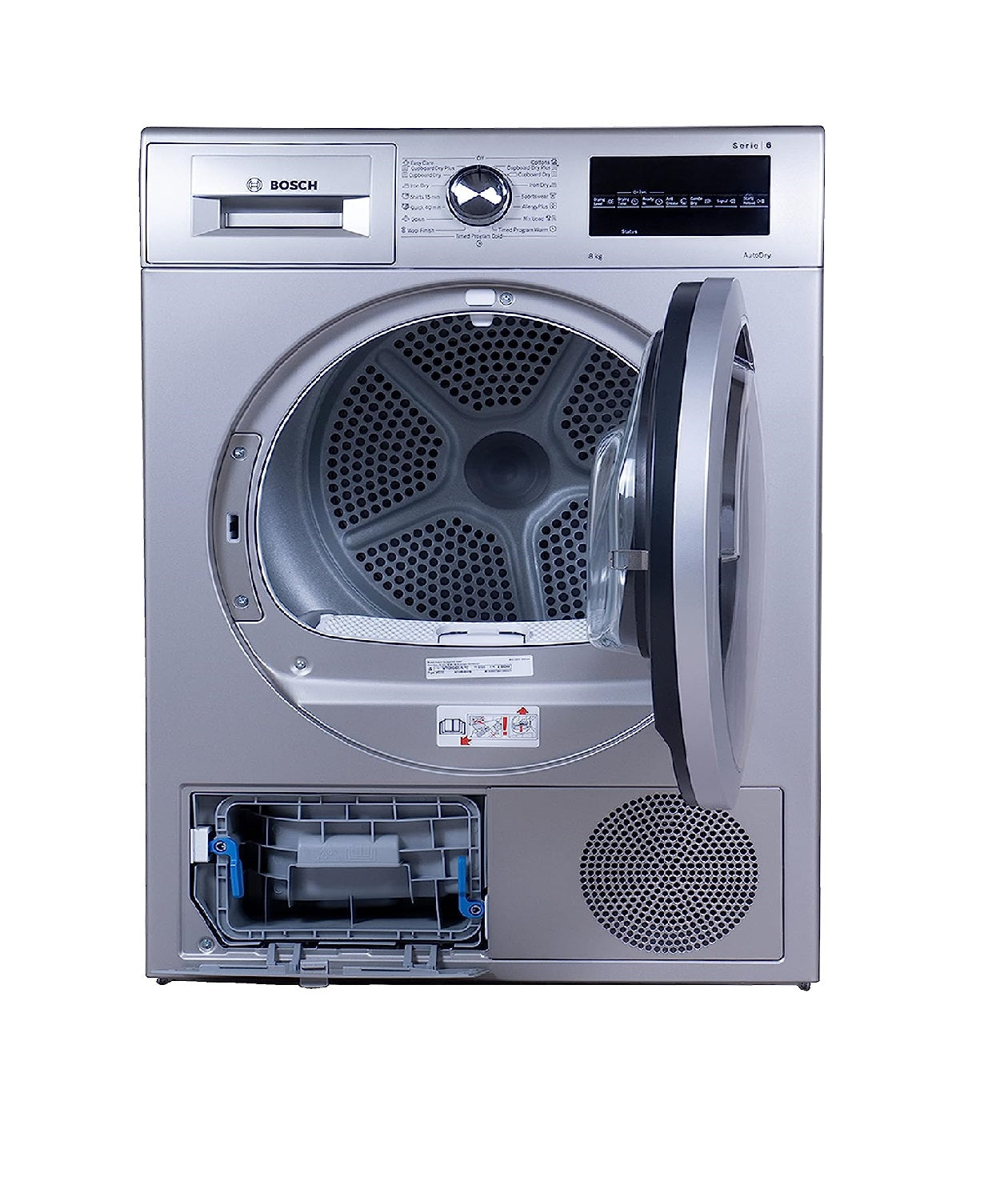 Bosch WTG8640SIN 8 kg Fully Automatic Condenser Tumble Dryer, Silver