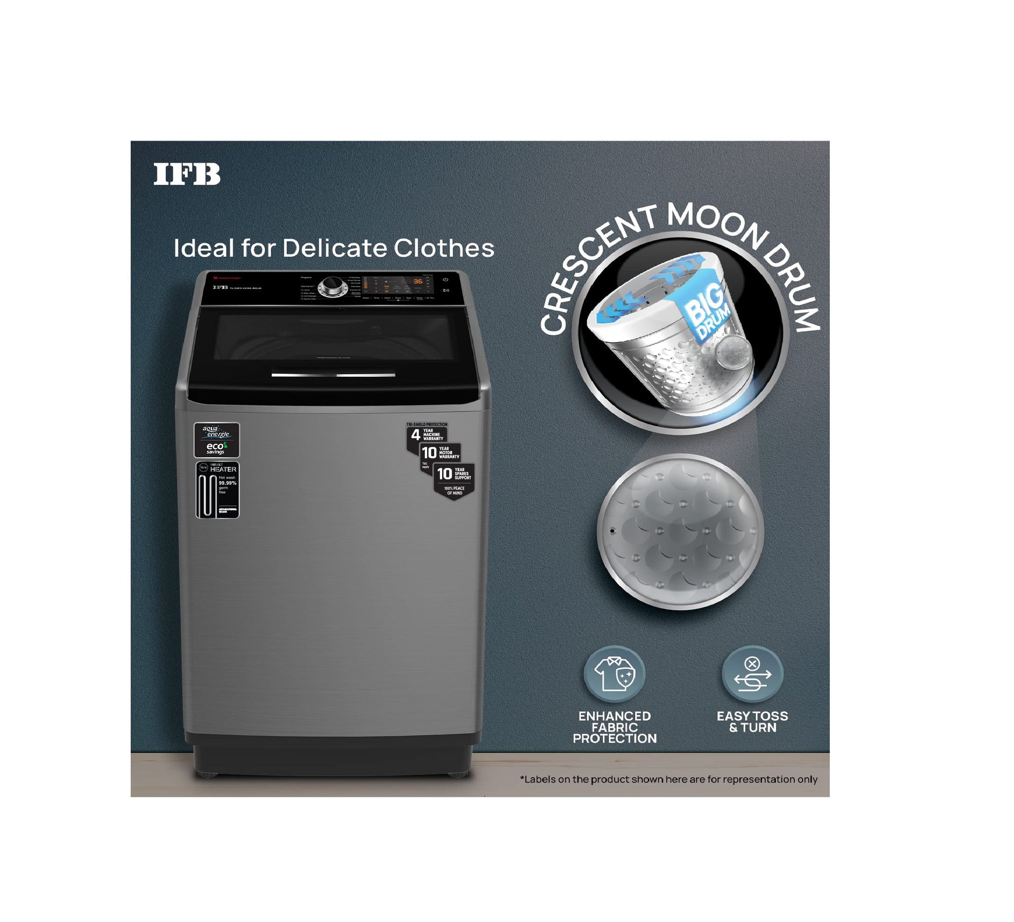 IFB TL-SIBS 11 Kg Aqua Top Load Fully Automatic Washing Machine, Grey