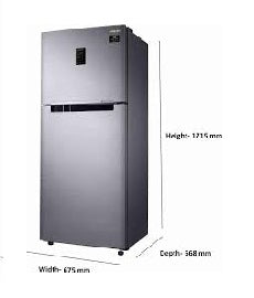 Samsung RT39C5C32SL 355L 2 Star Double Door Refrigerator