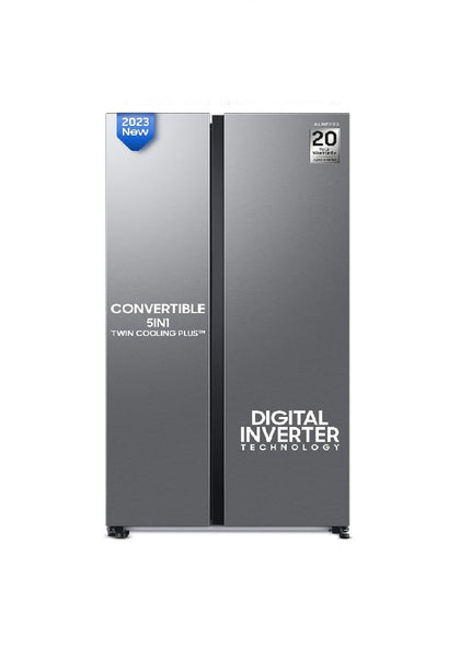 Samsung RS76CG8113SL/HL 653 Ltrs Side By Side Inverter Refrigerator (EZ Clean Steel)