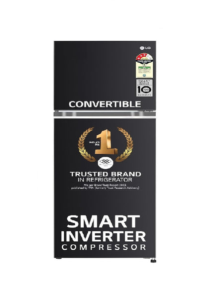 LG GL-S262SESX 246L 3 Star Smart Inverter Frost-Free Double Door Refrigerator (Ebony Sheen)