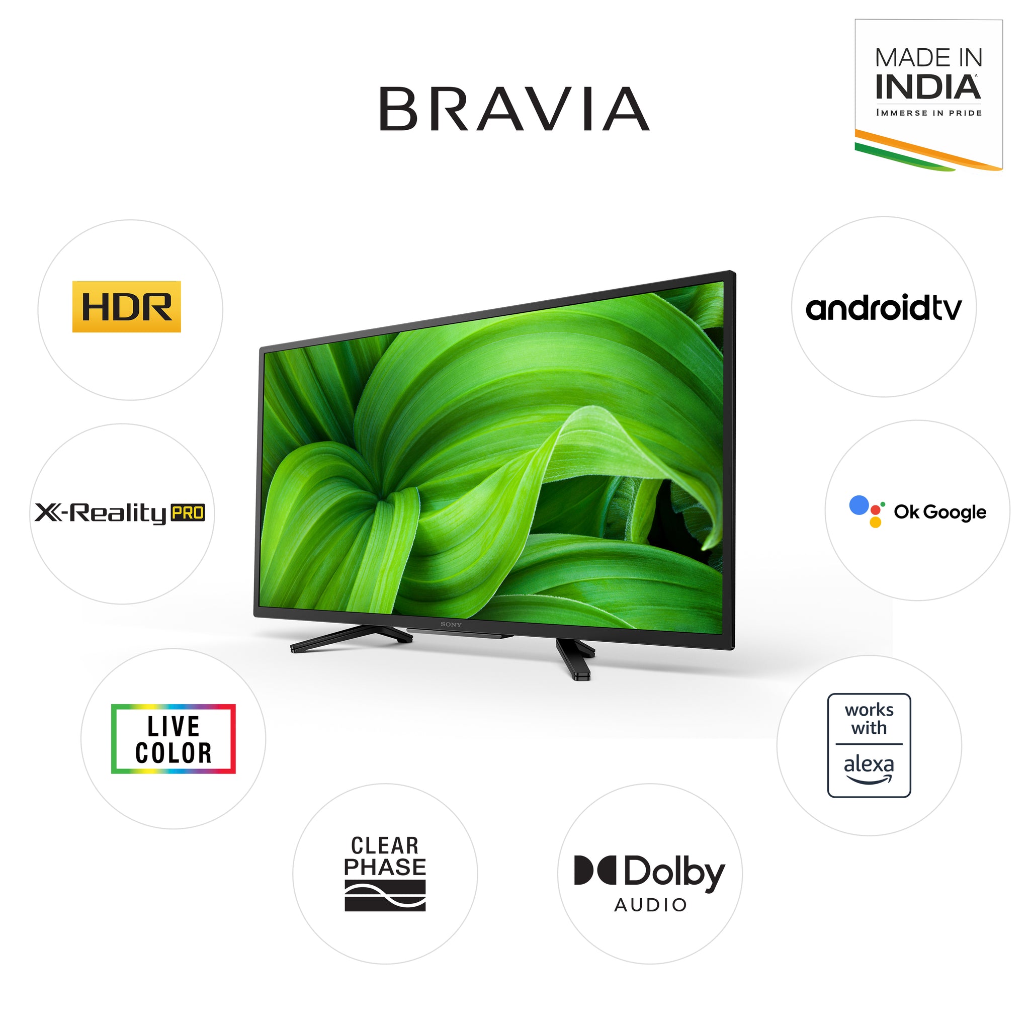 Sony Bravia KD-32W830K 80 cm (32 inches) HD Ready Smart Google LED TV