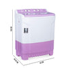 Godrej WSEDGE 8.0 TB3 M LVDR, Lavender, Tri-Roto Pulsator 8 Kg Semi-automatic Top Loading Washing Machine (0298)