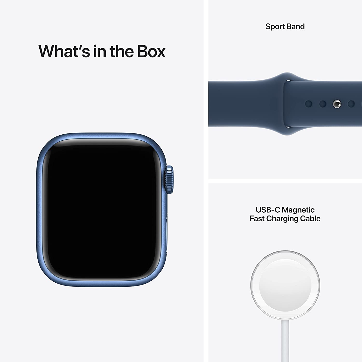 Apple Watch Series 7 (GPS, 41mm) - Blue Aluminium Case with Abyss Blue Sport Band