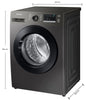 Samsung WW80T4040CX1/TL, 8 Kg 5 Star Fully-Automatic Front Loading Washing Machine (Inox)