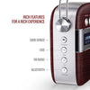 Saregama Carvaan Marathi - Portable Music Player with 5000 Preloaded Songs, FM/ BT/AUX (Cherrywood Red)