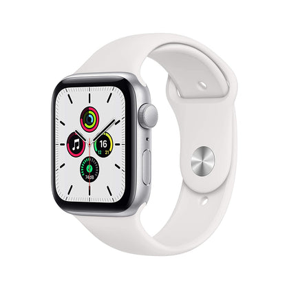 Apple Watch SE (GPS, 44mm) - Silver Aluminium Case with White Sport Band