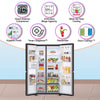 LG GC-B257UGLW 694 L Frost Free Smart Inverter Side-by-Side Refrigerator (Linen White| Door Cooling+ & Hygiene Fresh+)