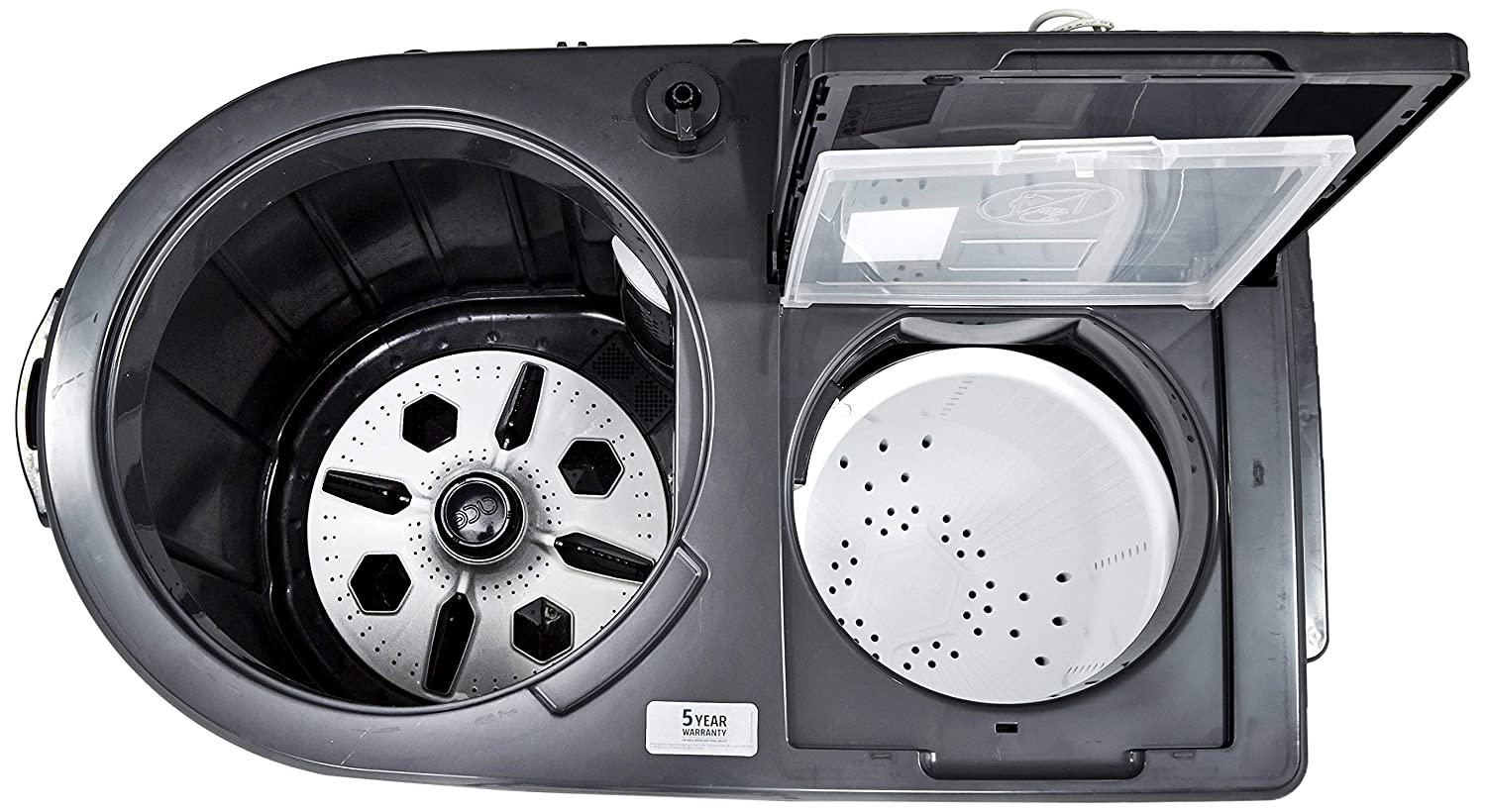 Whirlpool 9 Kg 5 Star Ace XL Semi-Automatic Top Loading Washing Machine  (ACE XL 9, Graphite Grey, 3D Scrub Technology) : : Home & Kitchen