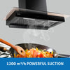 Kitchen 6062 BL Auto Clean 90cm with Motion Sensor Chimney