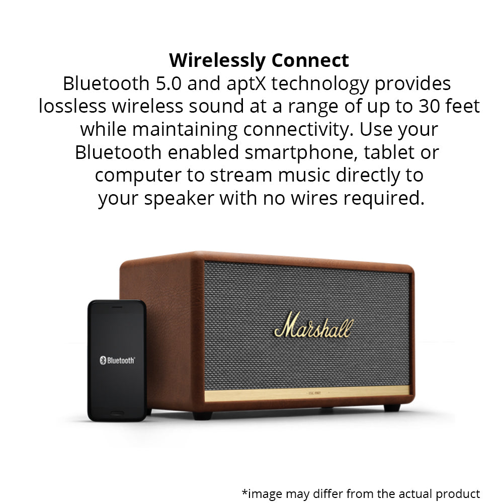 Marshall Stanmore II Wireless Stereo Larger Than Life Sound Speaker,  Wirelessly Connected Bluetooth