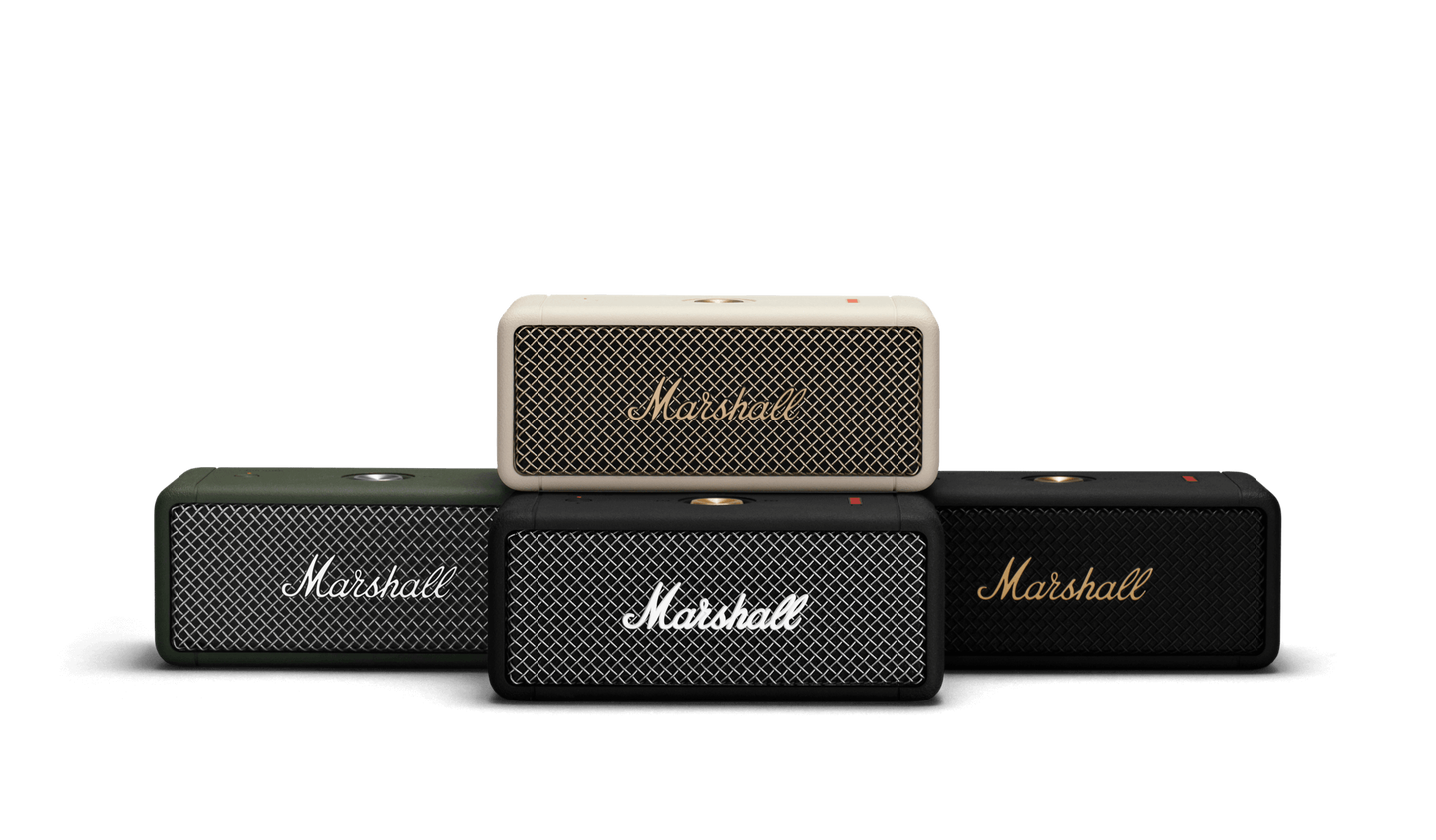 Marshall Emberton 20 W Wireless Bluetooth Portable Speaker (Black & Brass)