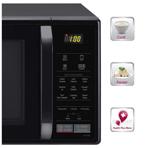 LG MC2146BG 21 L Convection Microwave Oven (Glossy Black, With Starter Kit)
