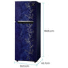Samsung RT28T30226U/NL 253 L 2 Star Inverter Frost-free Double Door Refrigerator (Mystic Overlay Blue)